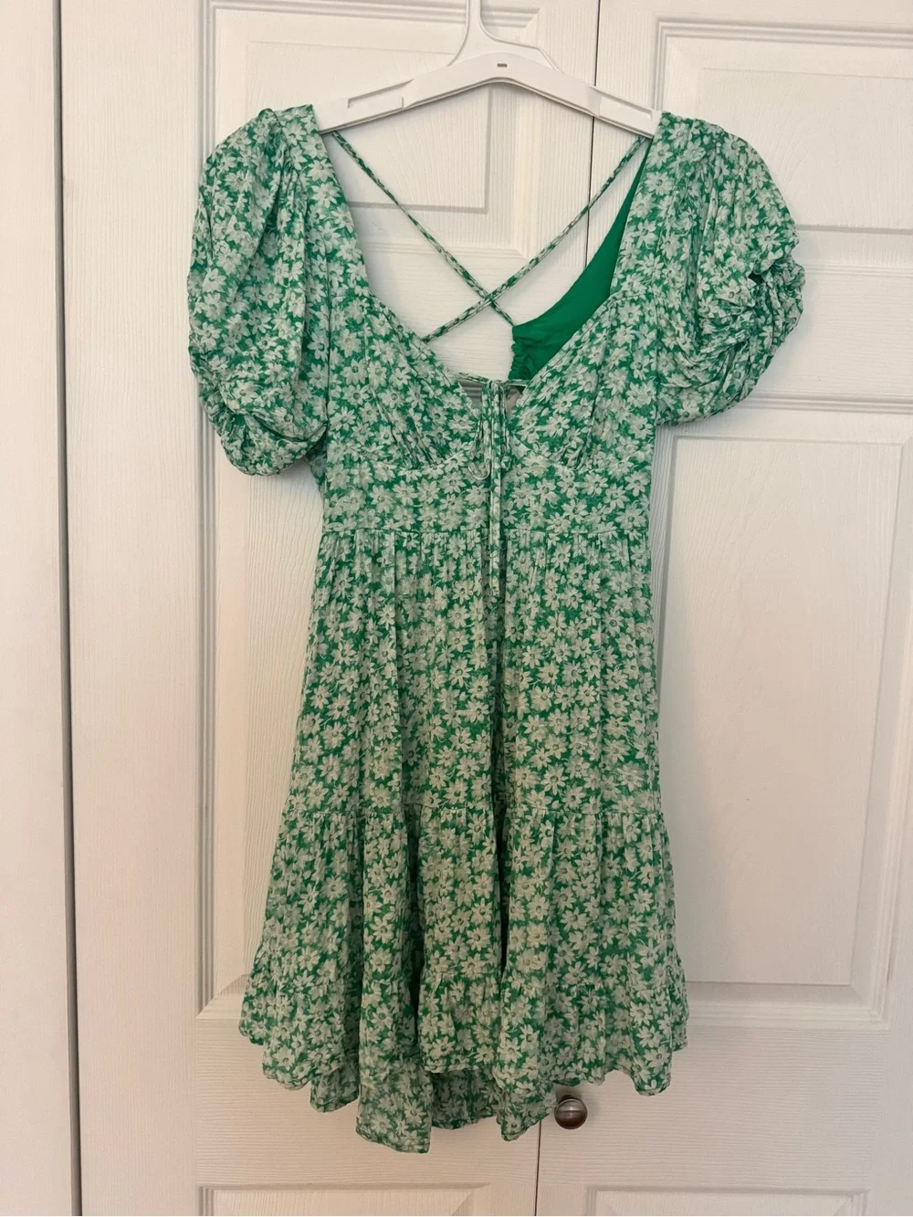 VICI Green Floral Smocked Dress